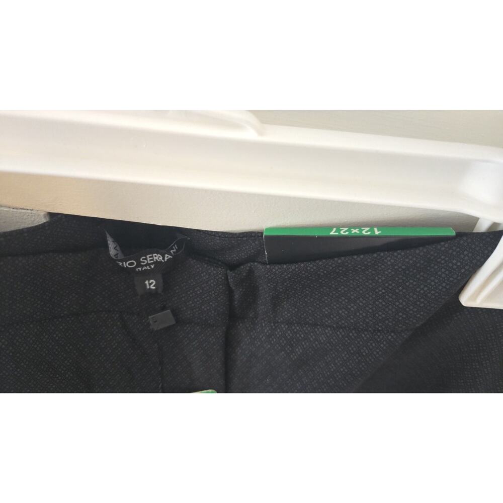 Mario Serrani Italy Women's Size 12 Black Gray Comfort Stretch Slim Fit Pants - Picture 2 of 3